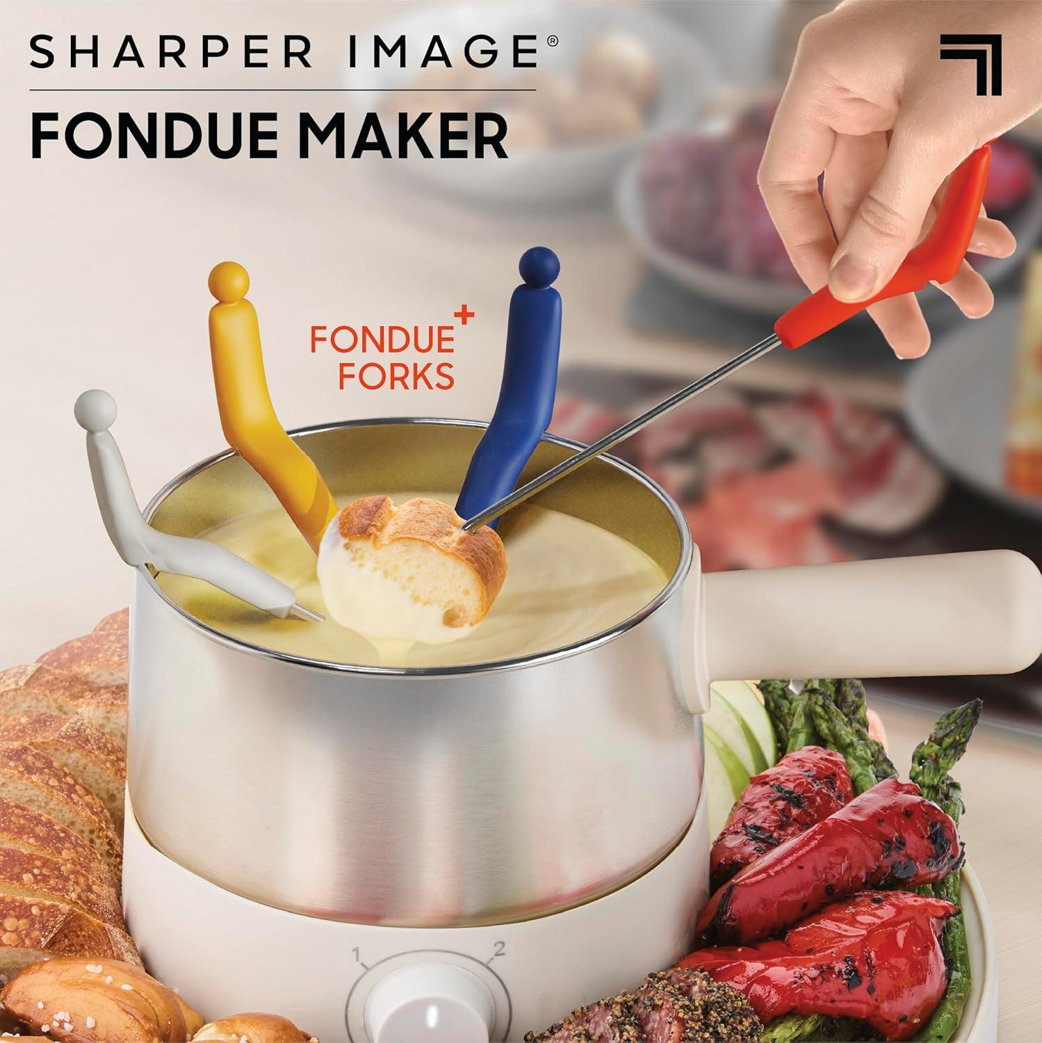 image:imageSharper Image Entertaining Bundle Electric Fondue Maker with Stainless Steel Pot amp Serving Tray Mini 9 TouchActivated Candy Dispenser Movie Nights Parties Family Fun Housewarming Gift