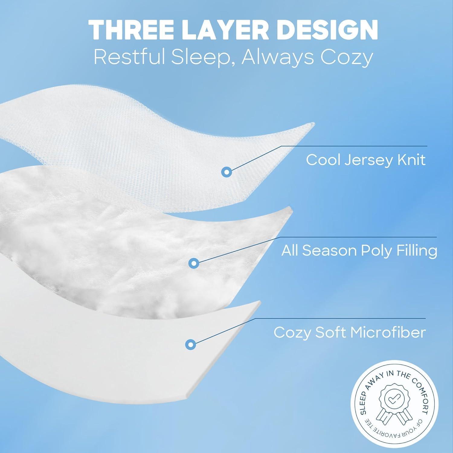 image:imageSharper Image Full Mattress Pad Overfilled Jersey Knit UltraSoft amp Cooling Touch Mattress Pad for Bed Cozy TShirt Handfeel Mattress Topper Fitted Pocket Fits Up to 18 Full WhiteKing