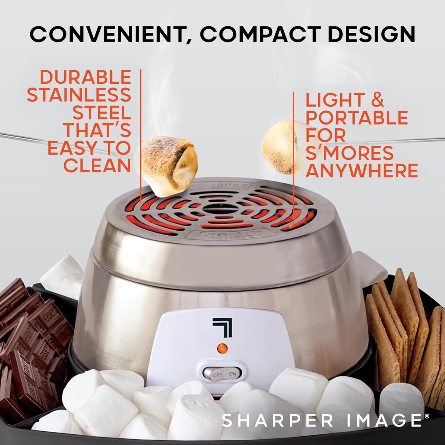 image:imageSharper Image Indoor Entertaining Bundle Electric Smores Maker amp Fondue Maker Set for Family Fun Small Kitchen Countertop Appliances Chocolate amp Cheese Fondue Movie Nights Housewarming Gifts