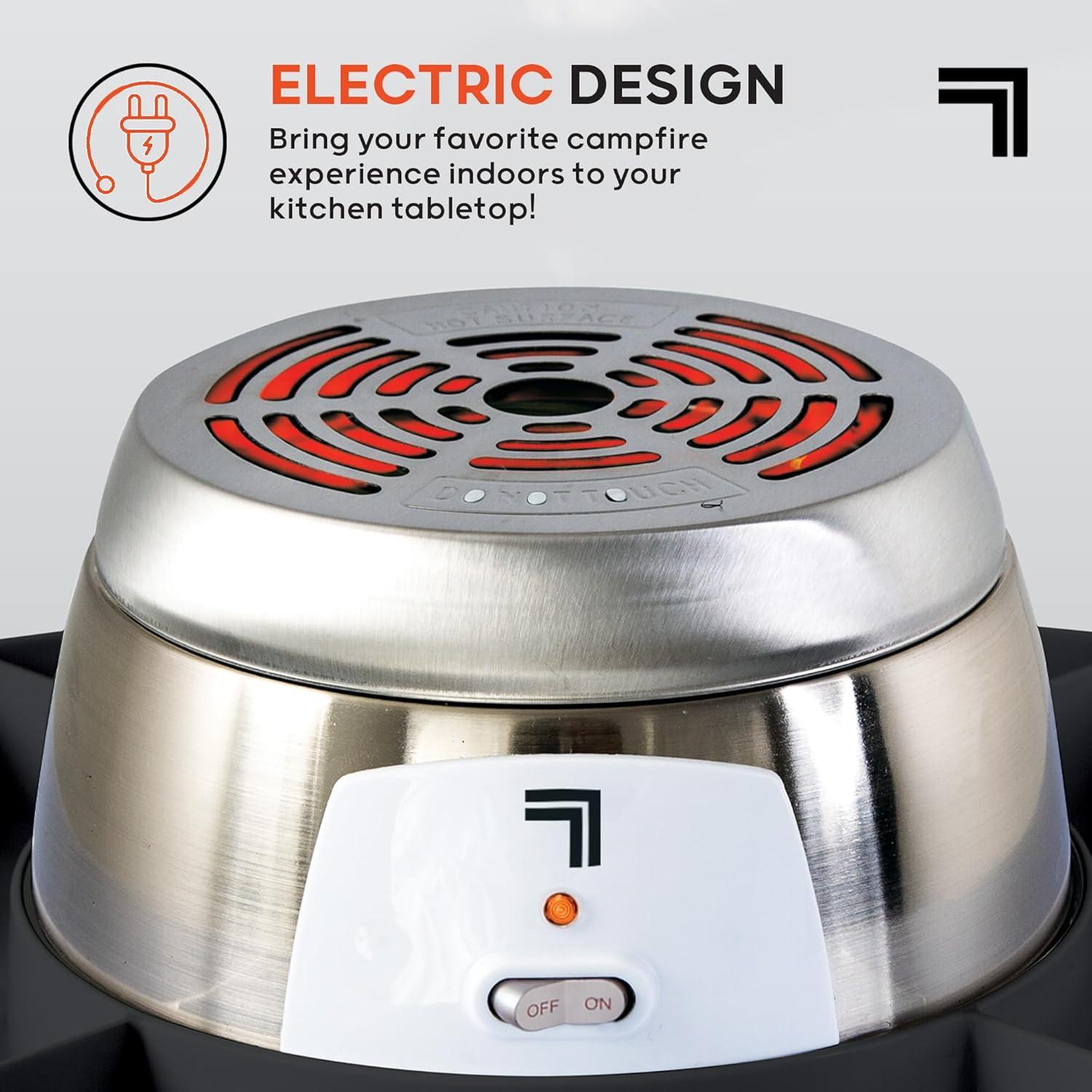 image:imageSharper Image Indoor Entertaining Bundle Electric Smores Maker amp Fondue Maker Set for Family Fun Small Kitchen Countertop Appliances Chocolate amp Cheese Fondue Movie Nights Housewarming Gifts