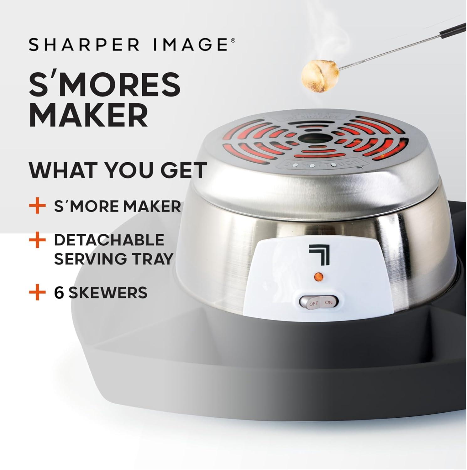 image:imageSharper Image Indoor Entertaining Bundle Electric Smores Maker amp Fondue Maker Set for Family Fun Small Kitchen Countertop Appliances Chocolate amp Cheese Fondue Movie Nights Housewarming Gifts