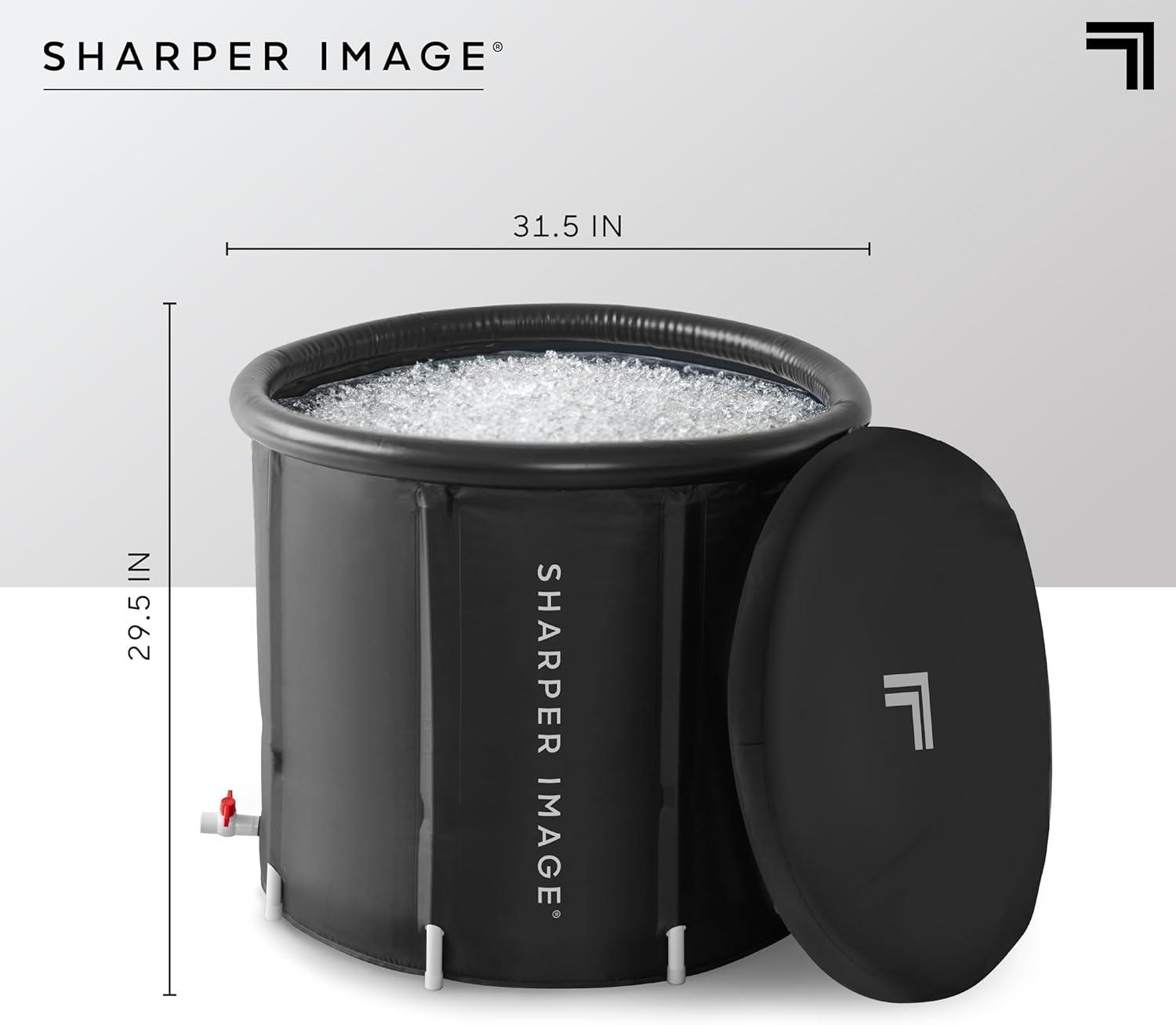 image:imageSharper Image Insulated Ice Bath Cold Plunge Tub with Lid 315 x 295 Portable Inflatable Bathtub Helps Boost Energy amp Muscle Recovery Cold Therapy for Athletes amp Adults up to 65 amp 250 LbsSoaking Bath