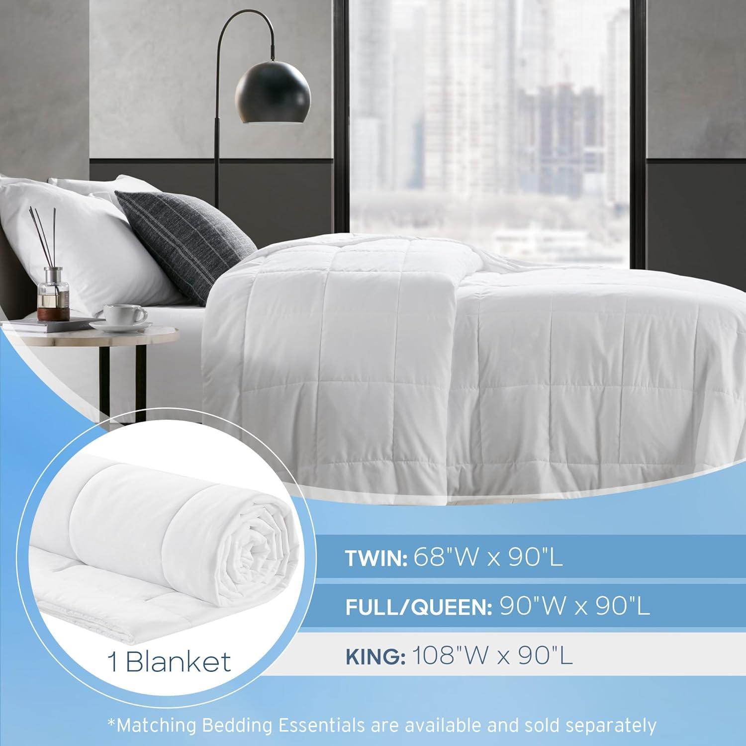 image:imageSharper Image Queen Size Blanket Jersey Knit UltraSoft Cooling Blanket Queen Box Quilting Microfiber Reverse All Season amp Lightweight Queen Summer Blanket Cozy TShirt Handfeel FullQueen WhiteKing