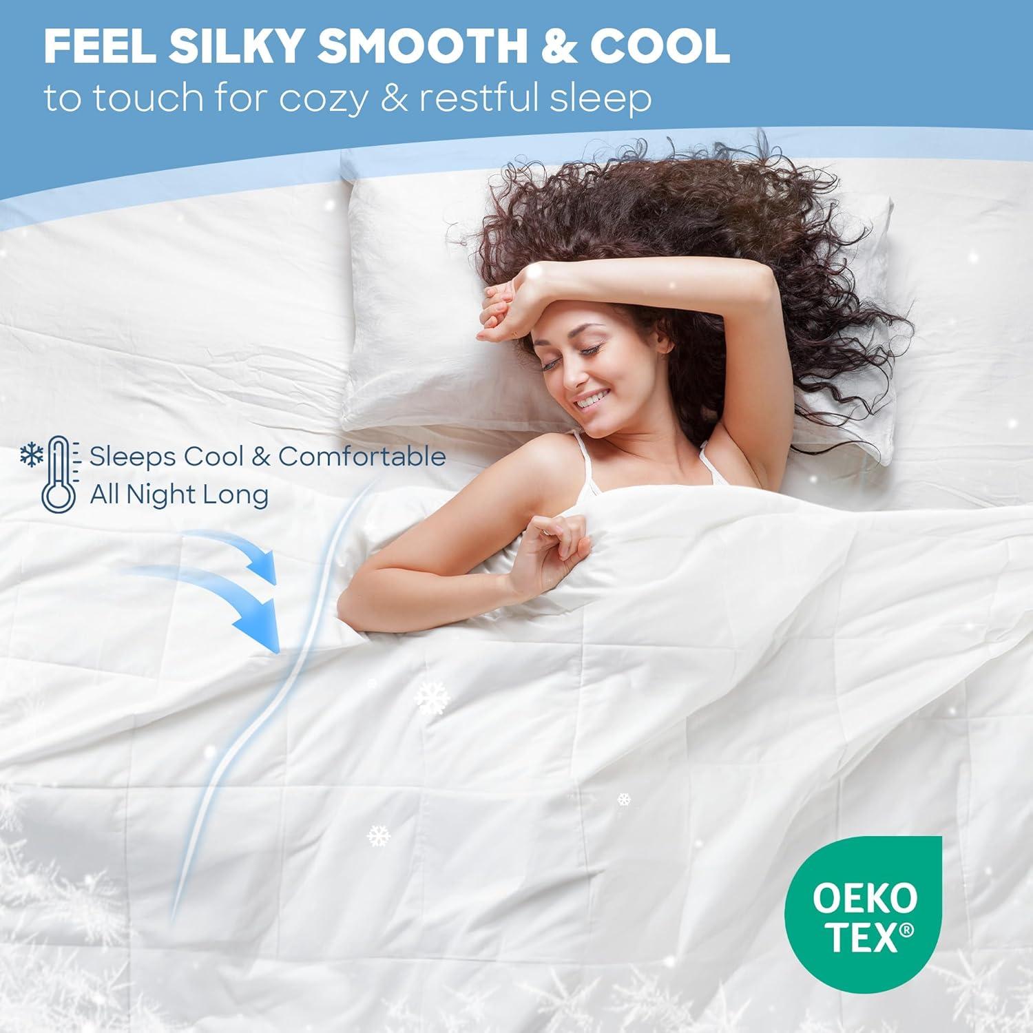 image:imageSharper Image Queen Size Blanket Jersey Knit UltraSoft Cooling Blanket Queen Box Quilting Microfiber Reverse All Season amp Lightweight Queen Summer Blanket Cozy TShirt Handfeel FullQueen WhiteFullQueen