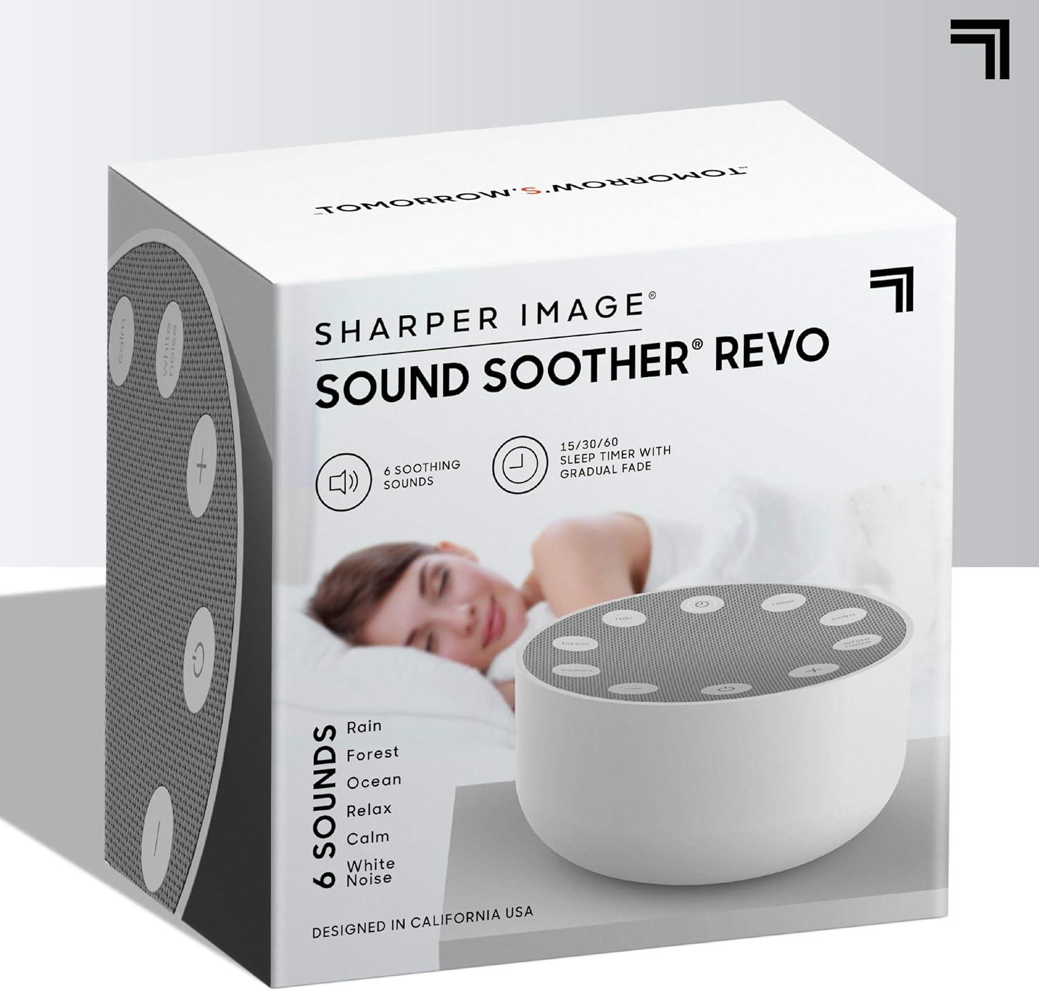 image:imageSharper Image White Noise Sound Machine Sleep Sounds to Support Restful Sleep Meditation amp Relaxation Naps 6 Soothing Nature Soundscapes for Baby Kids amp Adults Portable for Home amp Travel