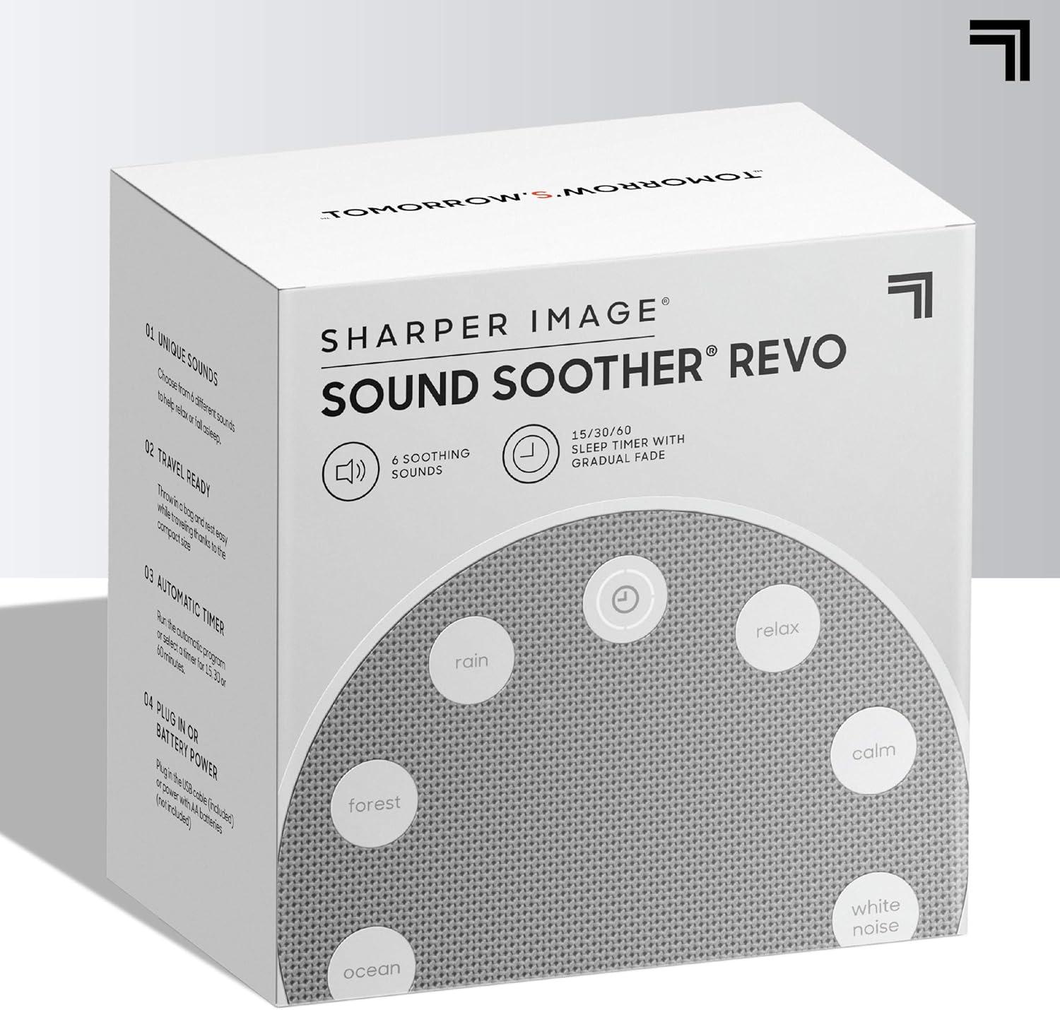 image:imageSharper Image White Noise Sound Machine Sleep Sounds to Support Restful Sleep Meditation amp Relaxation Naps 6 Soothing Nature Soundscapes for Baby Kids amp Adults Portable for Home amp Travel