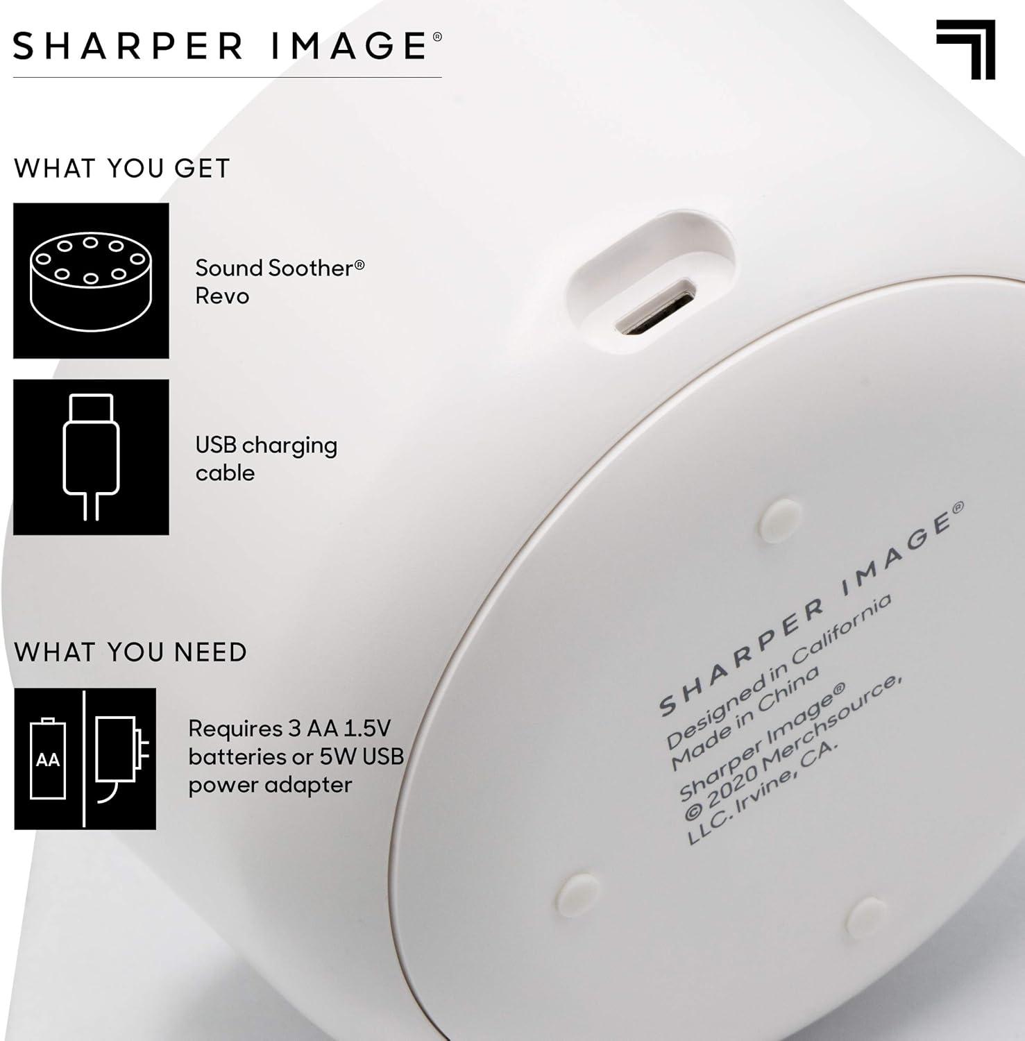image:imageSharper Image White Noise Sound Machine Sleep Sounds to Support Restful Sleep Meditation amp Relaxation Naps 6 Soothing Nature Soundscapes for Baby Kids amp Adults Portable for Home amp Travel