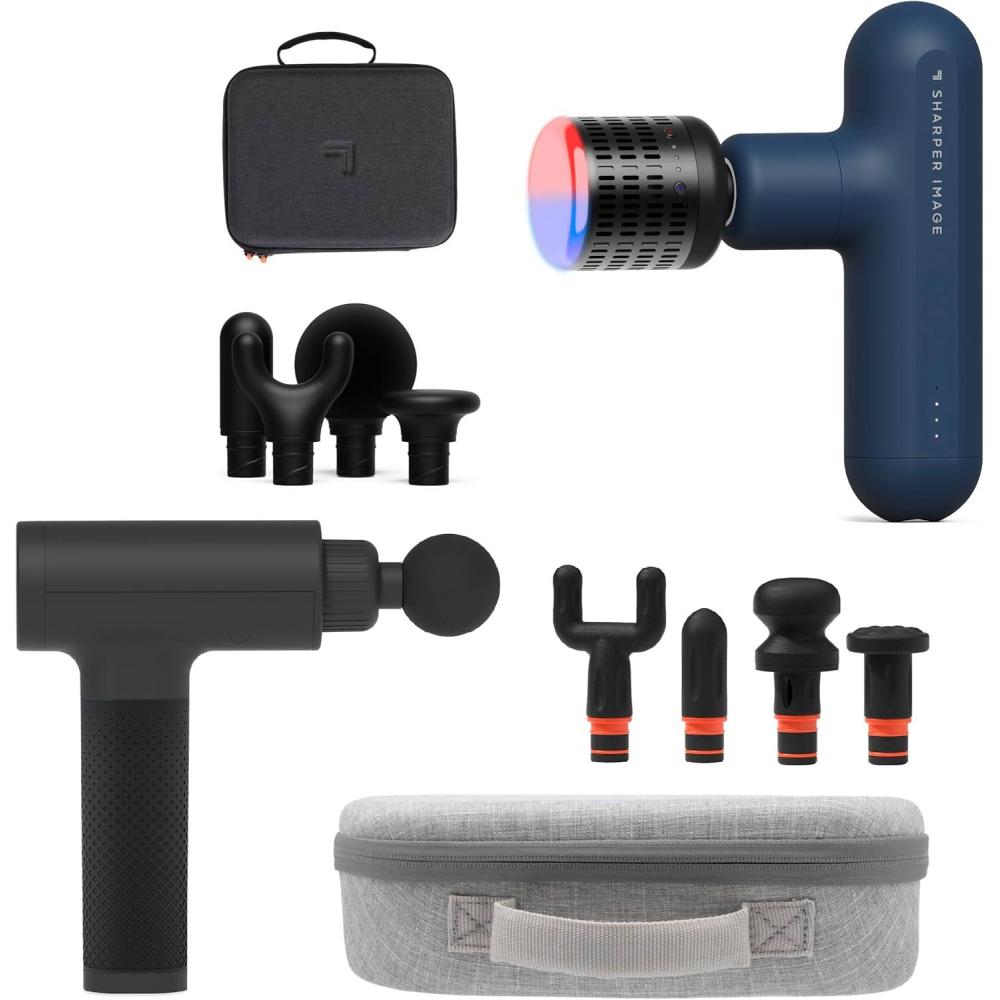 image:imageSharper Image Recovery amp Wellness Massager Bundle  Powerboost Deep Tissue Percussion Massage Gun with 5 Attachments amp Powerboost Move with Hot  Cold Therapy Portable Muscle Relief Workout Recovery