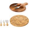 image:imageHammer  Axe Premium Serving Bundle  Rotating Bamboo Charcuterie Serving Tray with Food Labels amp 3 Cheese Tools Acacia Wood Cheese Board with Knife amp Fork Dinner Party amp Housewarming Gift Set