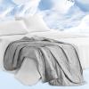 image:imageSharper Image Cozy Jersey Knit Throw Blanket UltraSoft amp Cooling Touch Throw Chic Ogee Quilting All Season amp Lightweight Summer Throw Blanket Cozy TShirt Handfeel Gift Ready 50x60 GreyGrey