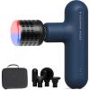 image:imageSharper Image Deep Tissue Percussion Massage Gun Powerboost Move Evo Hot amp Cold Rechargeable Handheld Massager 4 Adjustable Speeds 5 Attachment Heads amp Carrying Case for Muscle Pain Relief BlueMove Evo Hot  Cold  Navy
