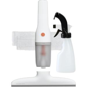 Sharper Image® 2-in-1 Window Vacuum Cleaner Kit – Cordless Squeegee, Spray Bottle, 11″ Blade, 2 Washable Microfiber Pads| Cleaning Supplies Tool Set| Glass, Mirrors, Shower, Windows, Car Windshield