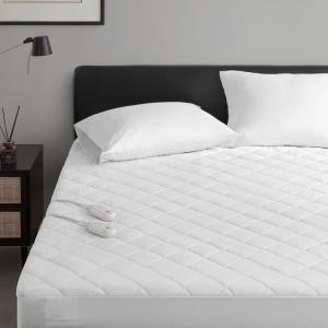 Sharper Image Heated Mattress Pad Cal King Size Electric Mattress Pad 10 Lv. Heating, 5 hr Auto Shut Off, Heated Topper Bed Warmer, Deep Pocket Fits 18″ Mattress, ETL-Cert, Machine Washable, Cal King(King)