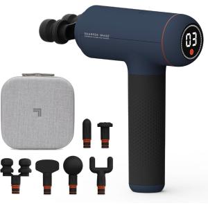 Sharper Image® Powerboost Hot + Cold Dual-Temperature Massage Gun Attachment – Instant Heat & Cold, 6 Temperature Levels, Compatible with Powerboost Massage Guns, Black(Powerboost Max)