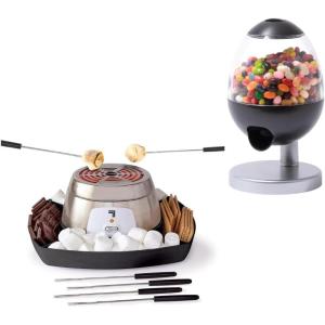 Sharper Image® S’mores & Candy Treats Bundle – Electric S’mores Maker with Touch-Activated Candy Dispenser, Perfect for Parties, Family Fun, and Home Entertainment