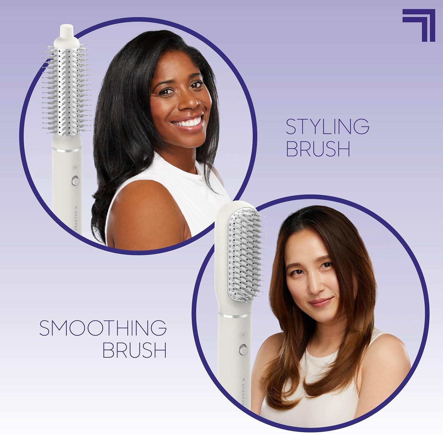 image:imageSharper Image Revel 6in1 MultiStyler Ionic Hair Dryer Brush Air Wrap Curling Wand Detangler Volumizing Smoothing amp Straightening Tools Hair Accessories for Women for Salon Results at Home