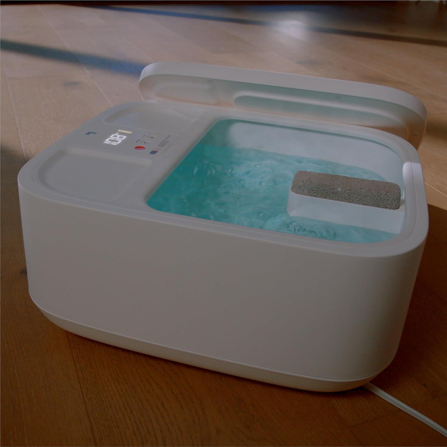 image:imageSharper Image Spahaven Heated Foot Bath Bubble Jets Massage Rollers 105F Pumice Stone Callus Remover XL Foot Soaking Tub Feet Scrubber Home Pedicure Foot Spa Womens Relief amp Relaxation GiftWhite