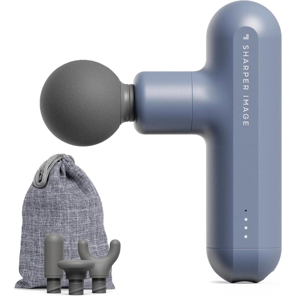 image:imageSharper Image Powerboost Move Aero New 2026 Version Mini Deep Tissue Percussion Massage Gun Muscle Recovery amp Pain Relief Massage Tool Full Body Back amp Shoulder Massager Gift for Men WomenPeriwinkle