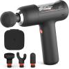 image:imageSharper Image PowerBoost Core Mini Massage Gun Portable Deep Tissue Percussion Massager with 6 Speeds 4 Attachments Quiet Motor Cordless Muscle Recovery Tool with Carry PouchDark Grey