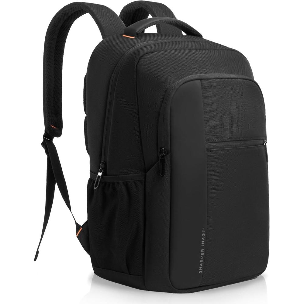 image:imageSharper Image Laptop Backpack for Men and Women 35L Water Resistant Computer Bag for Work Business Travel Heavy Duty College School Backpacks Fits 16 LaptopsNotebook Black Signature Collection