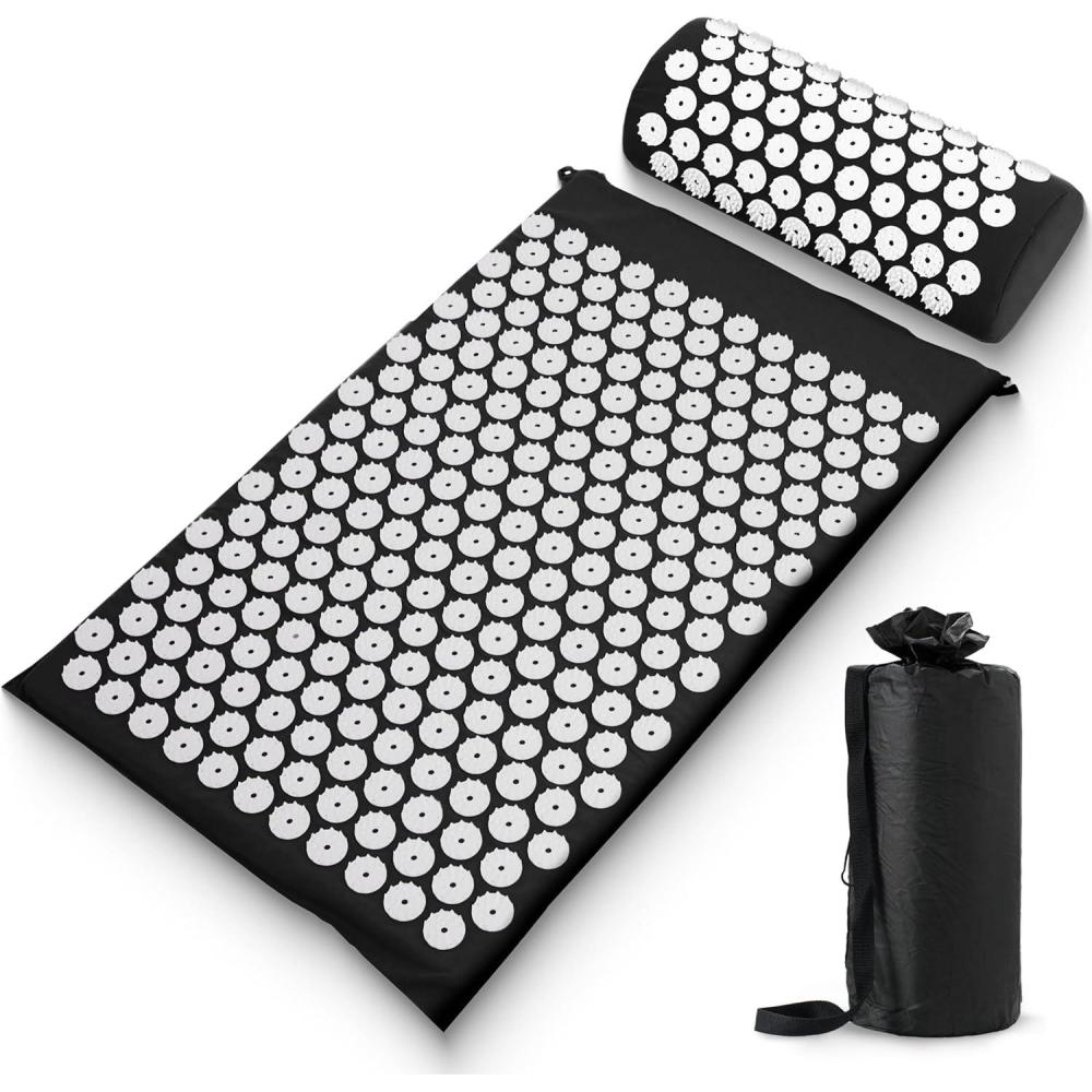 image:imageSharper Image Acupressure Mat amp Pillow Set with Travel Bag for Full Body Muscle Recovery amp Relaxation Stress amp Anxiety Relief Back Neck Shoulder Pain Relief Portable Travel Massage Tool Gift